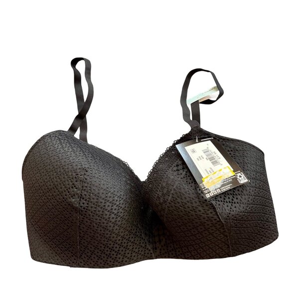 Maidenform Self Expressions Wireless T-Shirt Bra 34C Black Lace NEW NWT - Picture 1 of 6